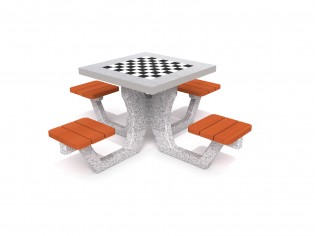 PLAY-PARK - Betonowy stół do gry w szachy / warcaby 01